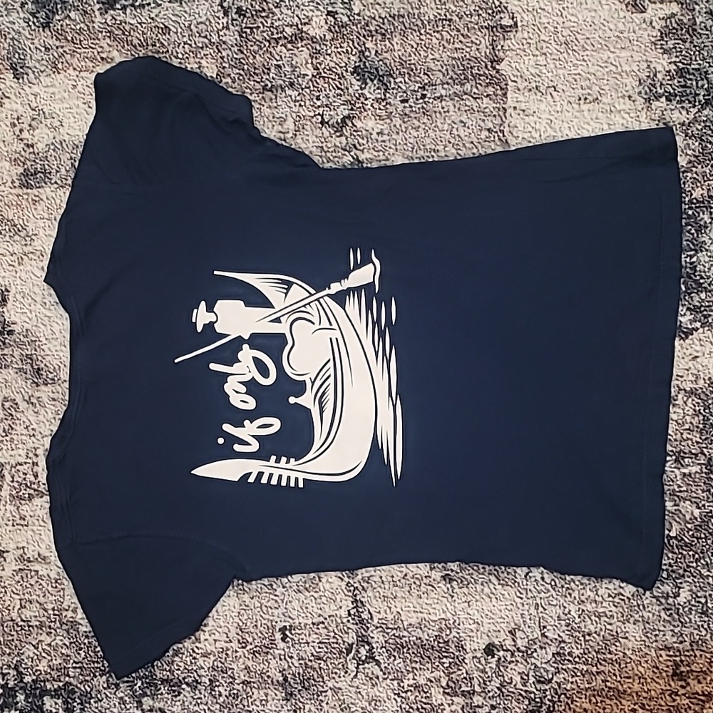 IF ONLY x Italy Limited Edition Navy Blue Crew Neck Short Sleeve Shirt